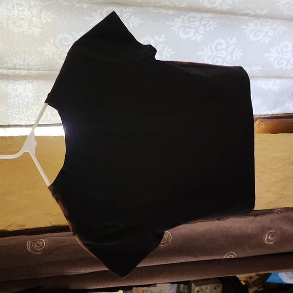 New Upcycled Bleach Stencil Lg Black Cotton Welcome To My Parlor Splash Baby Tee - Picture 2 of 3